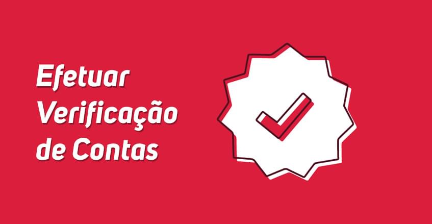 Como efetuar verificação de contas?