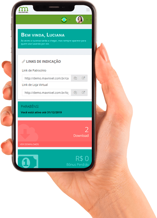 Sistema de vendas diretas e marketing multinível Maxnivel - Crie bônus, comissões e comercialize seus produtos através da Venda Direta.